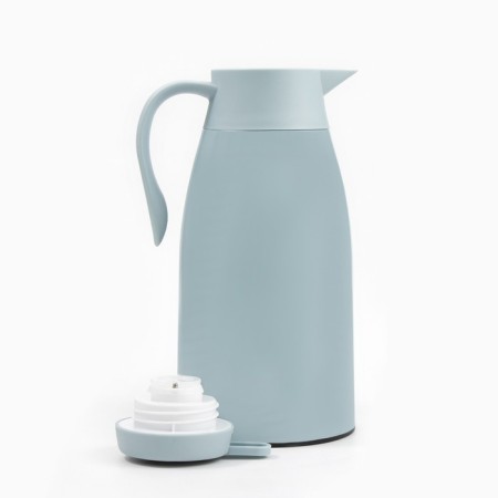 Thermos-coffeery, 1.5 l, retains heat 24 hours, with thermometer, glass flask, gray-2