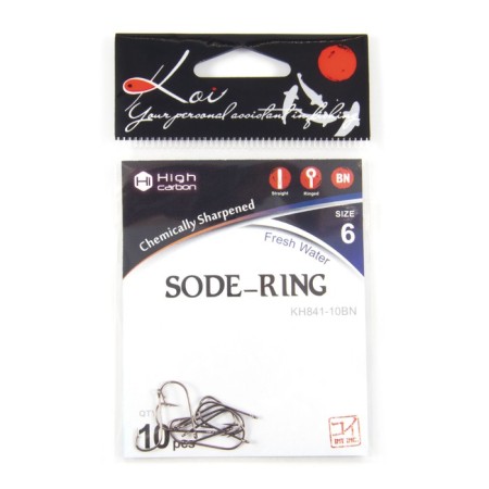 The hook KOI SODE-RING, size 6 Int10 AS, color BN 10 pcs.-2