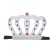 Carnival crown "King" on the elastic band, Mix colors