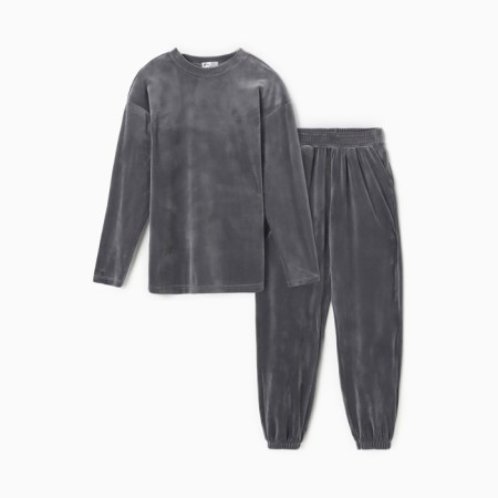 Women's costume (sweatshirt and trousers) KAFTAN PLUSHY p. 52-54, gray-6