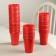 A single -single plastic glass "POPS", 200 ml, red color