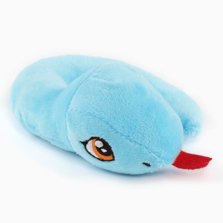 Pomposhki soft toy snake is small, blue-2