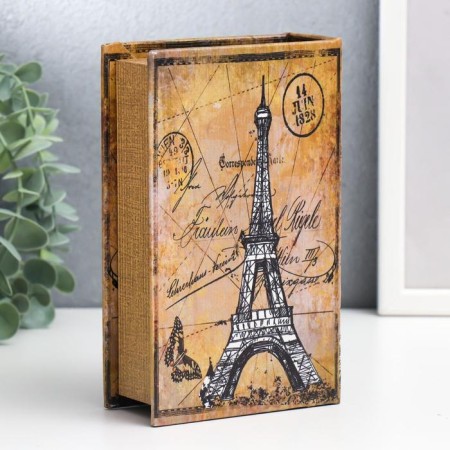 Safe wood book "Parisian Secrets" to the leatherette 17x11x5 cm-3