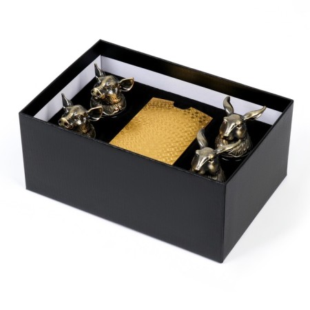 Gift set 5 in 1 "Hunter", 4 glasses of 30 ml, a deck of plastic cards-3