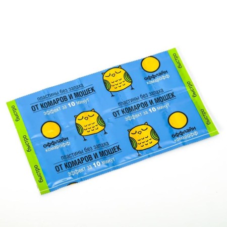 Plates from mosquitoes and midges "offline komaroff", without smell, 10 pcs