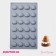 Form for chocolate “nuts”, silicone, 30 × 17.5 × 1.5 cm, 24 cells (3 × 2.6 cm), the color is gray