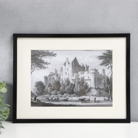 Photo frame plastic 30x40 cm (Passpartu 20x30 cm), black-1