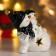 Souvenir Ceramics Light "Snowmen, black caps and scarves" 10x12x8 cm
