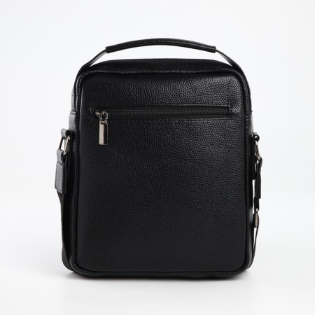 Male bag over the shoulder, Textura, 3 external pockets, black color-3