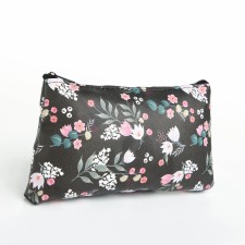 Cosmetic bag with lightning, black color