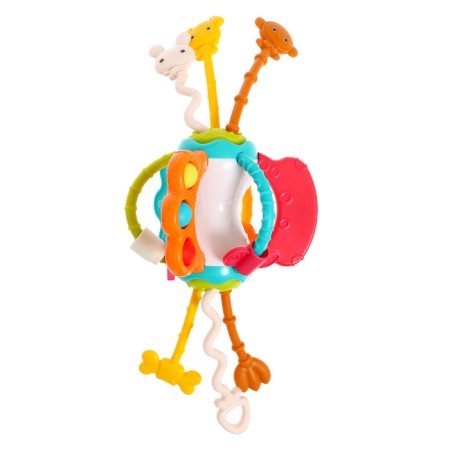 Developing toy "Funny animals", with tactile rubber bands-15