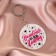 Acrylic key a keychain "Magic", diam. 6 cm