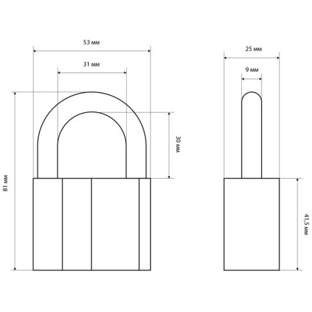 The castle of the hinged "standard" Al-760, D = 9 mm-1