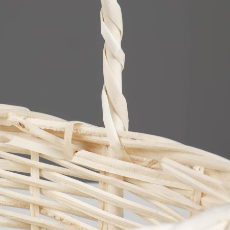 A set of wicker baskets, willow, 3 pcs., Oval, white, large-3