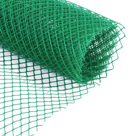 Garden grid, 1 × 5 m, rhombus cell 15 × 15 mm, plastic, green, Greengo-5