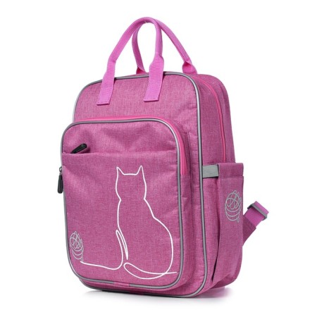 School backpack, synthetic fabric, 300x390x115 cm, pink