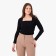 Women's longliva Minaku: Basic Line Black Color, Rr. 48