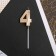 Candle for a cake, number "4", champagne.