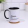 Name mug, sublimation "Leshad", black bottom