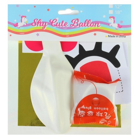 Latex ball 18 "Unicorn", 1 pc., Stickers-4