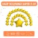 Set of foil balls 19 "Stars", gold, 25 pcs.