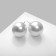 Earrings with pearls "Bride" beads d = 1.5, milk color