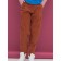 Pants for girls, height 134 cm, brown color