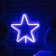 Neon sign "Star" 28 × 28 cm, AAX3 batteries (not in the kit), USB, glow of blue