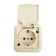 1-seater socket with grounding contact, with a lid, 250V, 16A, IP44, PST16-21-44 (Ra 16-21 1022741