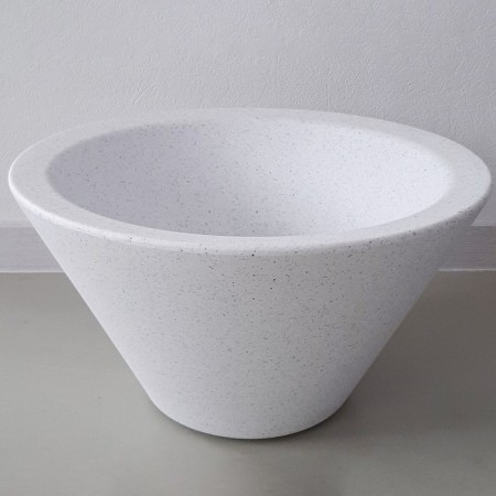 Kashpo for flowers "cone" 53x53x29 cm, 24 l, color white granite-1