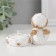 Polystone candlestick "Angel with a heart, in a golden wreath" 6x5.3x8 cm