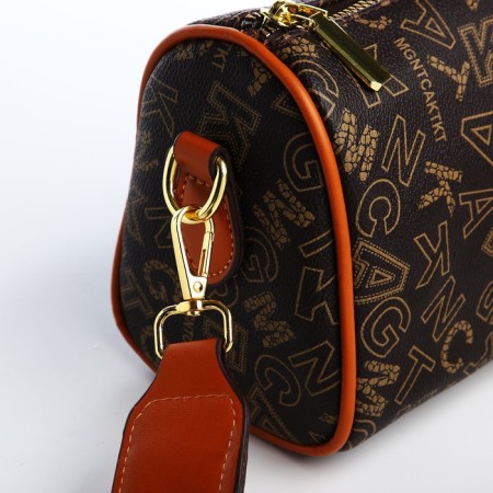 Cross-Bodi Bag on a zipper, brown color-5