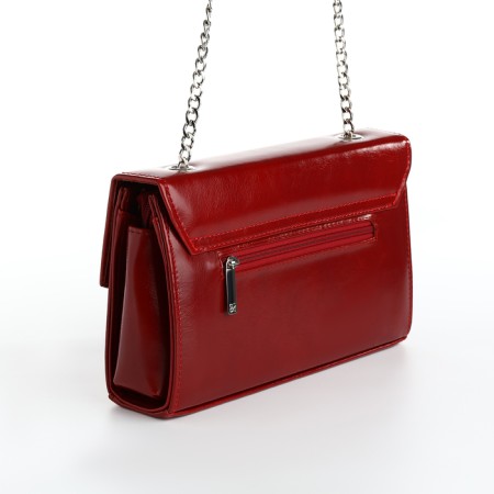 El Masta bag with a valve, an outer pocket, burgundy color-4