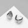 Earrings metal "drop" drop is smooth, silver color