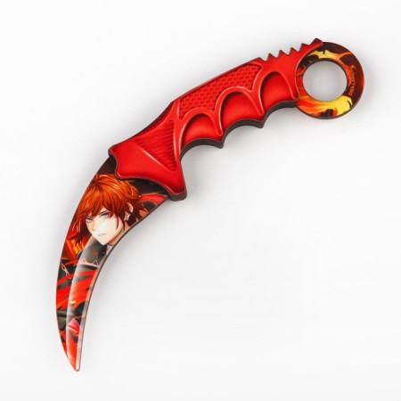 Сувенир, деревянное оружие, керамбит «Парень аниме», 18 см.-3