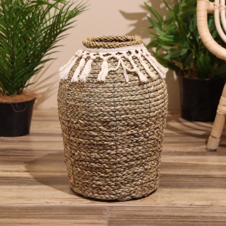 Vase wicker, floor 25x25x34 cm