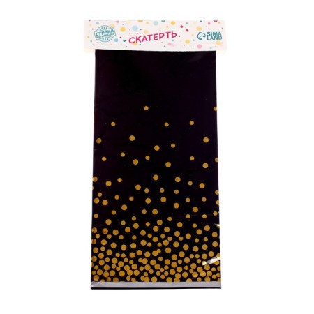 The tablecloth "Confetti" 137 × 183 cm, the color is black-3
