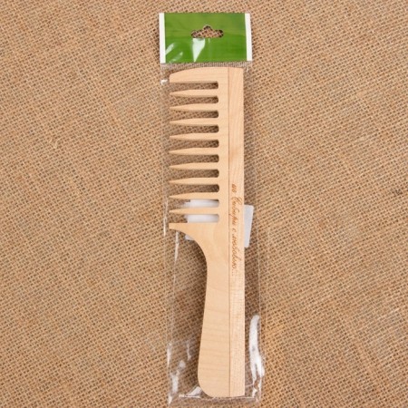 Comb, 19.5 × 4.5 cm, color "light wood"-3