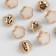 A set of buttons on the leg, d = 10 mm, 10 pcs, white/gold color