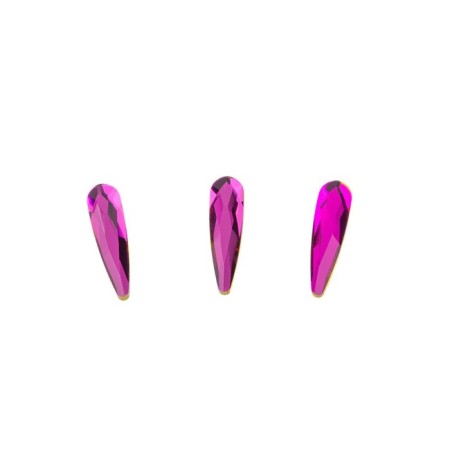 Rhinestones for TNL nail design, raspberry-orange, 10 pcs