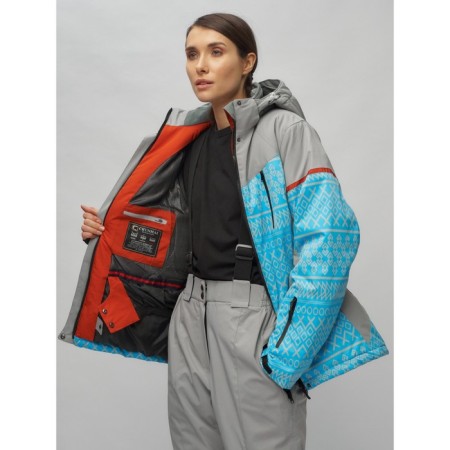 Ski suit female, size 56, blue color-5