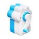 Mechanical sharpener with container, blue foot