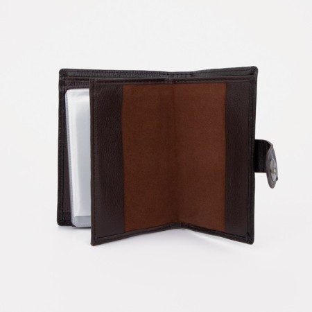 Male purse on Magnet, 3 in 1, department for auto documents and passports, black color-4