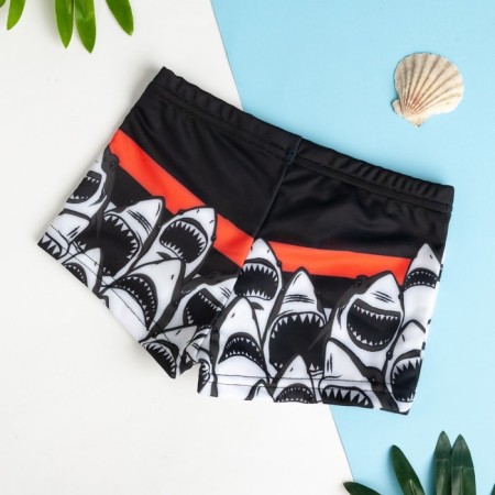 Bathing swimming trunks for the boy KAFTAN “Sharks”, height 110-116 (32), black color-4
