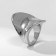 Ring Metal "Trend" wave, color silver, size 18