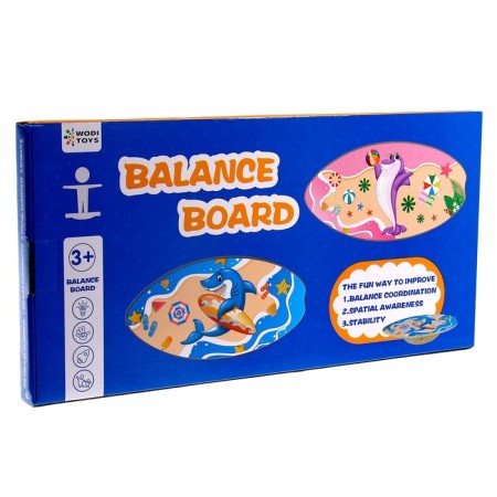 Developing game "Balancing board" pink, 45 × 22.5 × 3 cm-4