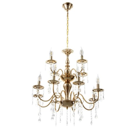 Chandelier "Maldiva" 8+4he14 40W gold 62x62x54-104cm Bayerlux
