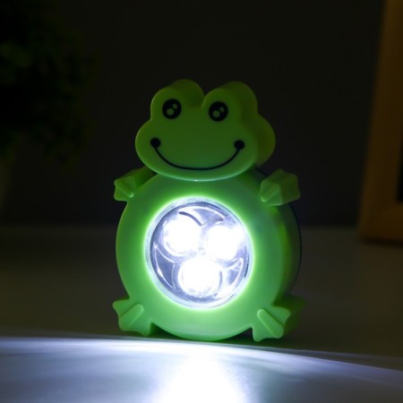 Night Pushlite "Frog" 3XLED 3AAA green 7x2x9cm Risalux-8