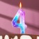 Candle in the cake on the skewer "Galaxy", the number 4, 9 cm, giant