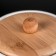 Porcelain barrel with a leaf on a wooden stand Bellatenero, 2.5 l, white color